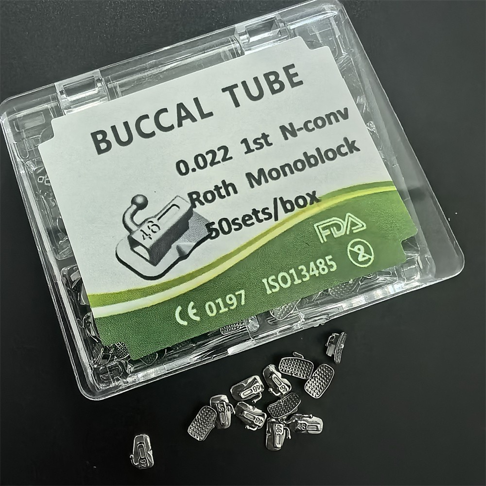 Dental Orthodontic 1st/2nd Molar Buccal Tubes Bondable Non-Conv Roth. 022