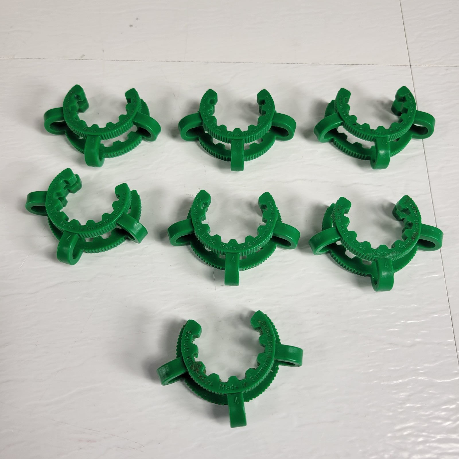 Pack 7 Schott DURAN KECK KC24 Green Clips 24/29 Conical Joints