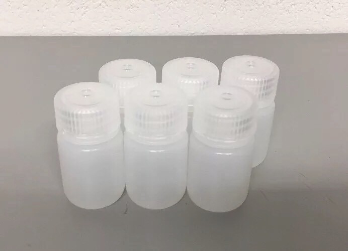 NEW (6) Nalgene Packaging Bottles, 30ml 1oz, Wide Mouth, HDPE