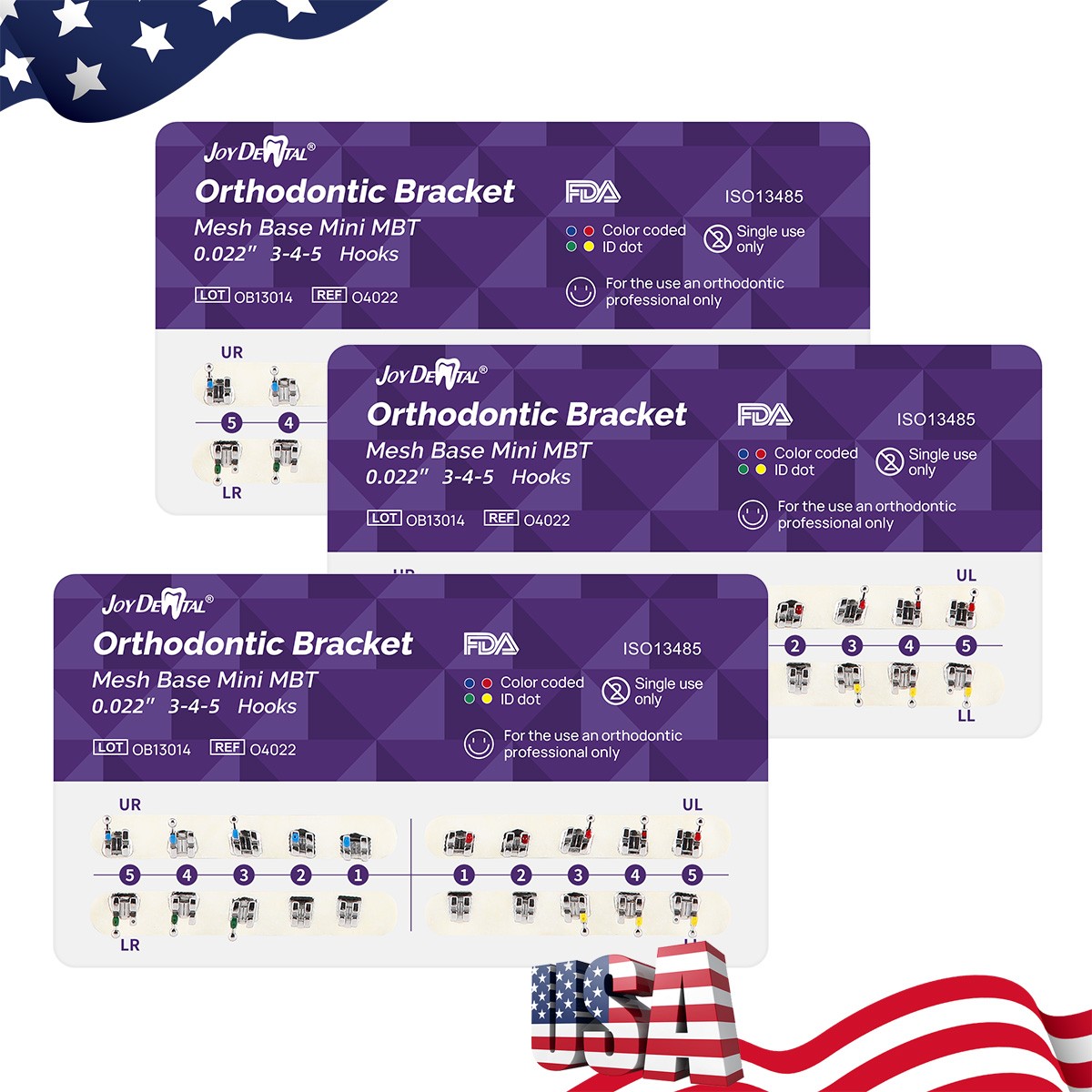 Dental Orthodontic Non-Conv 1st Molar Bondable Monoblock Roth 0.022 Buccal Tubes