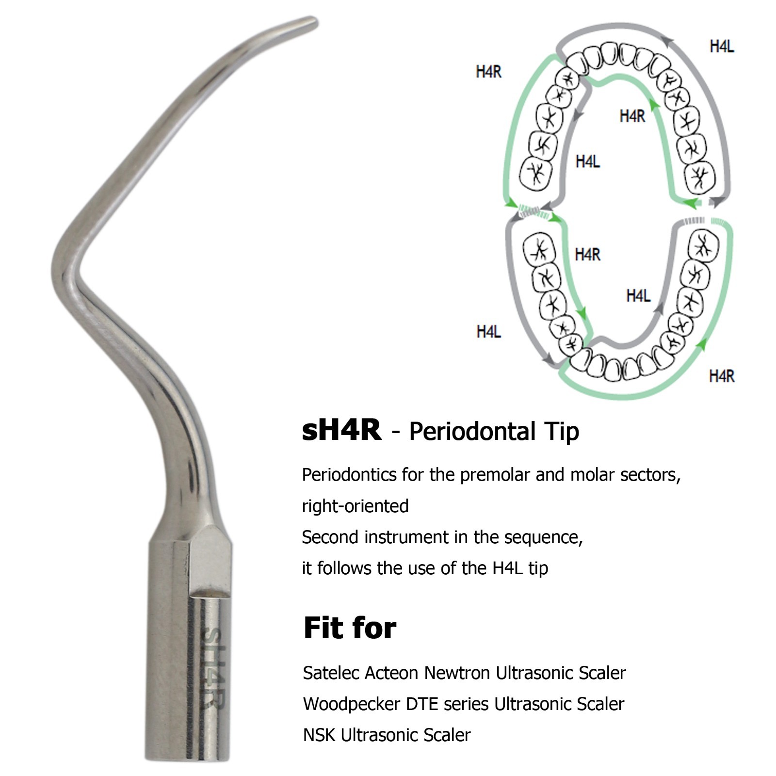 For Acteon Satelec Piezo Tips Dental Ultrasonic Scaler Tips H3 10Z 1S Newtron P5