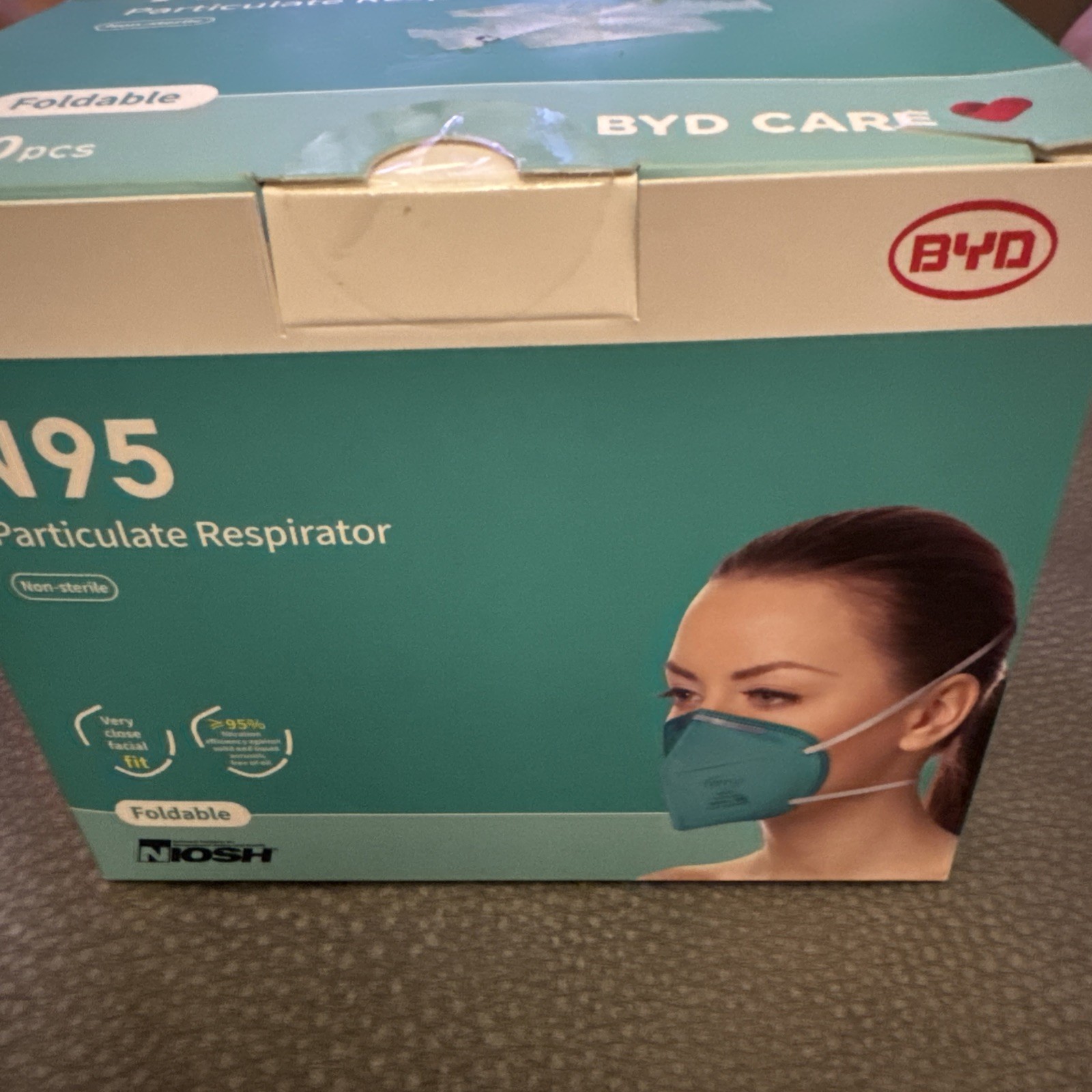 N95 Face Mask Medical Respiratory Protection for 95% Filtering Efficiency Level