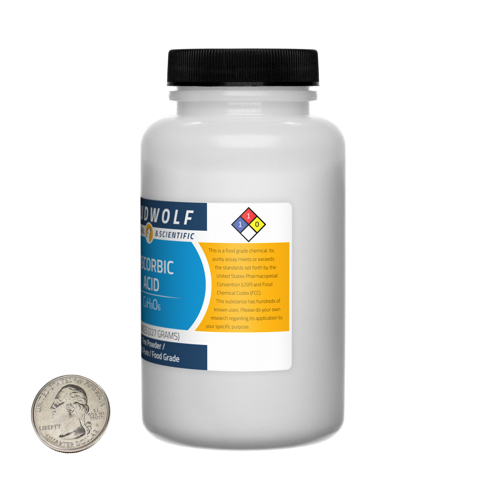 Ascorbic Acid / 1.5 Pounds / 3 Bottles / 99.9% Pure Food Grade / Fine Powder