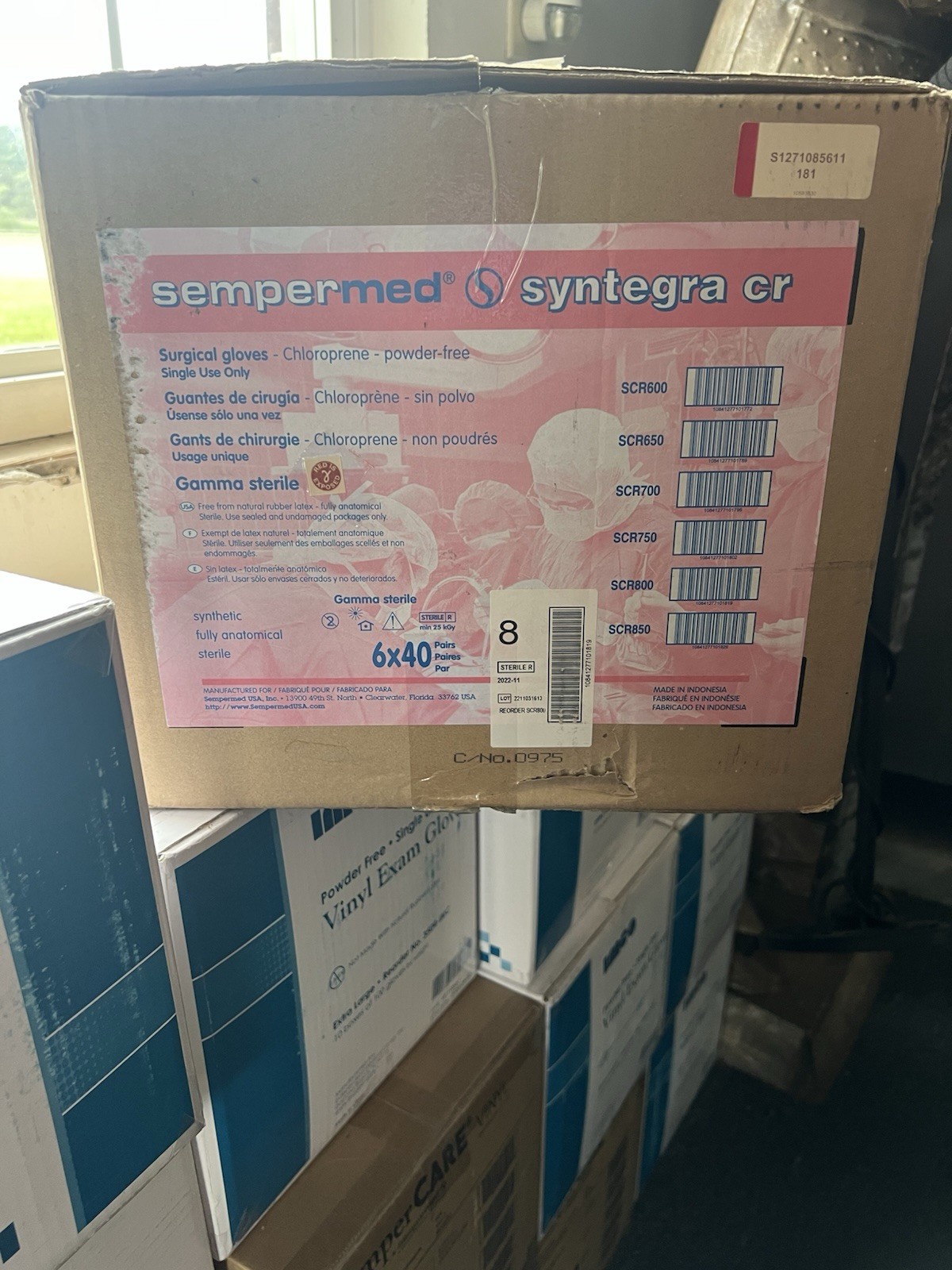 6 Box’s 240 Pair Sempermed CR Chloroprene Sterile Surgical Size 8 SCR800