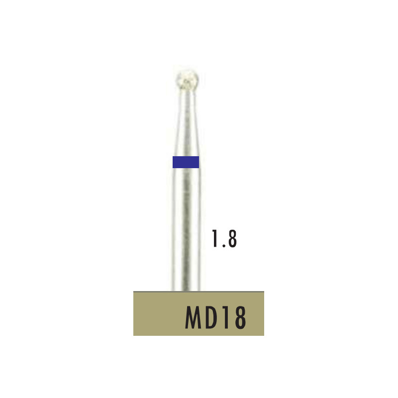 Dental HP 801/018M Diamond Bur Electroplated Medium Grit for Zirconia Grinding