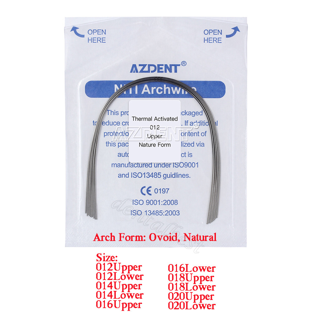 10 pcs Dental Orthodontic Niti Thermal Activated Round Arch Wire Ovoid/Natural