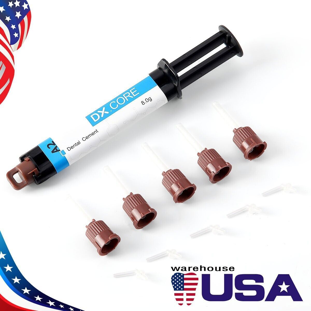 Dentex Dental Dual Cure Composite Resin Flowable Core Build Up Syringe A2