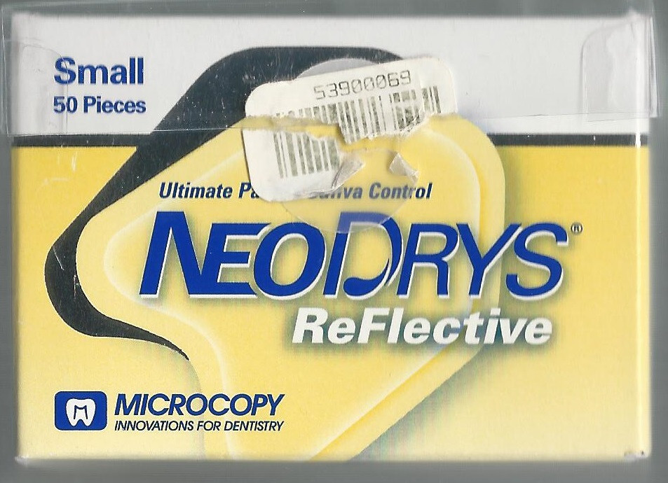 NeoDrys Saliva Absorbents. yellow, small, pack of 46pcs, unused