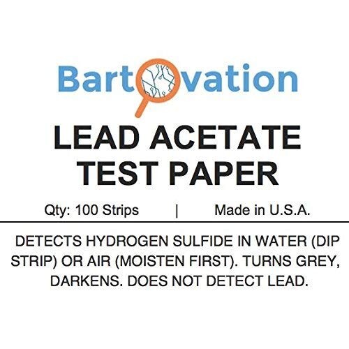 Lead Acetate Test Paper | for Detection of Hydrogen Sulfide [Vial of 100 Strips]