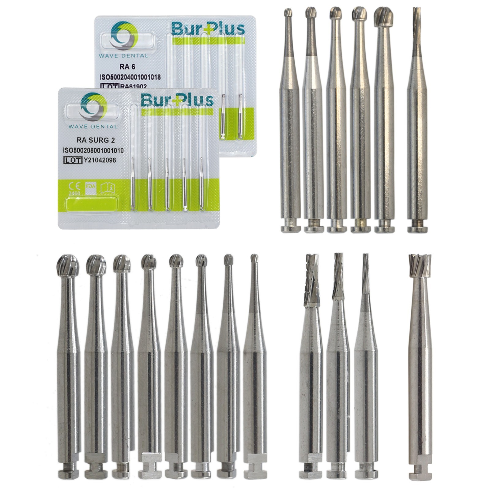Wave Dental Carbide Round RA Burs Latch Surgical Length Bur RA SURG Contra Angle