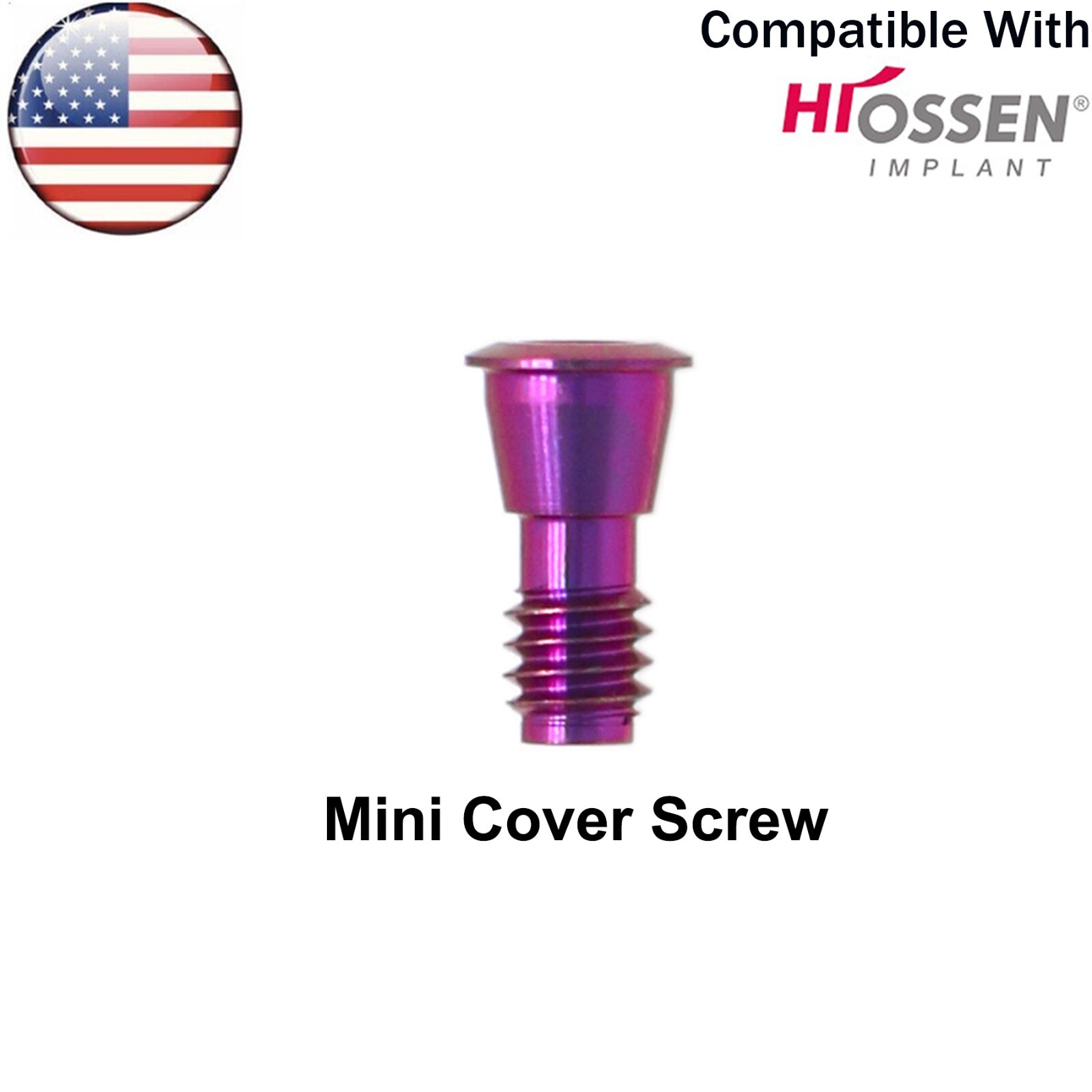 US Dental Mini Regular Cover Screw Fits Hiossen Osstem Healing Cap Abutment