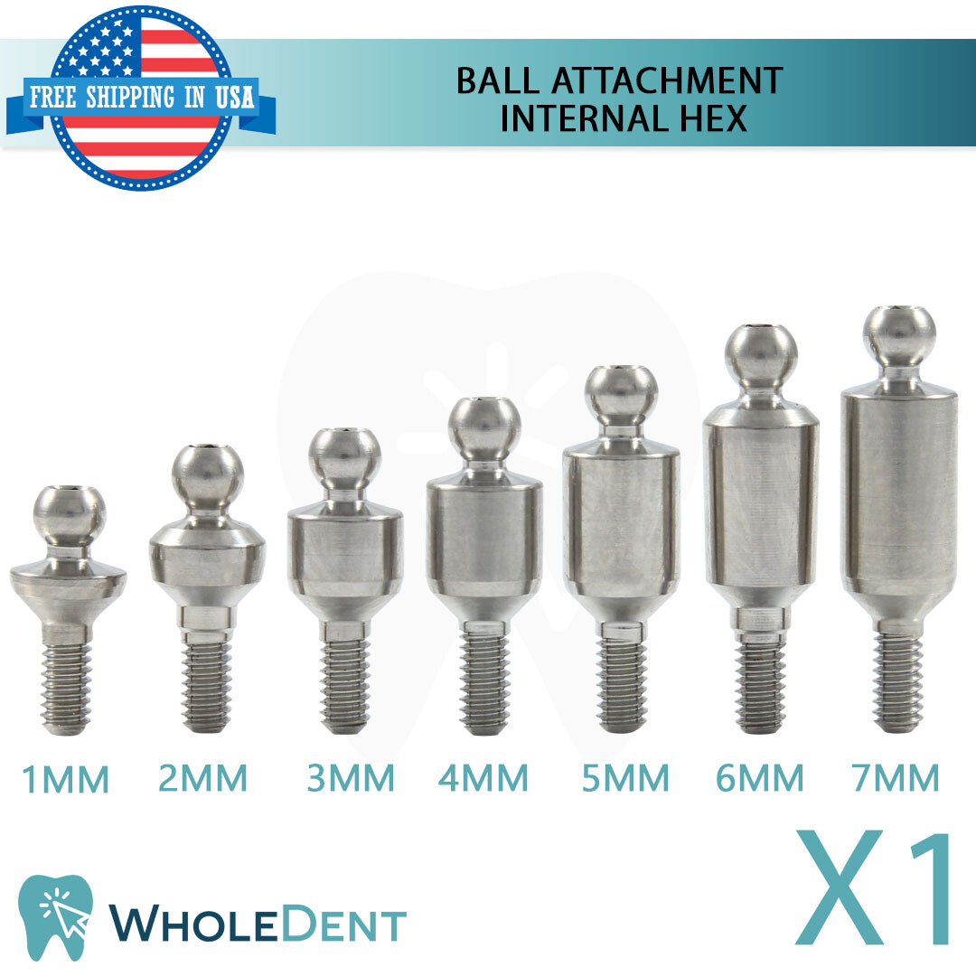 X1 Ball Overdenture Attachment Abutment Removable Dental Instrument Int Hex