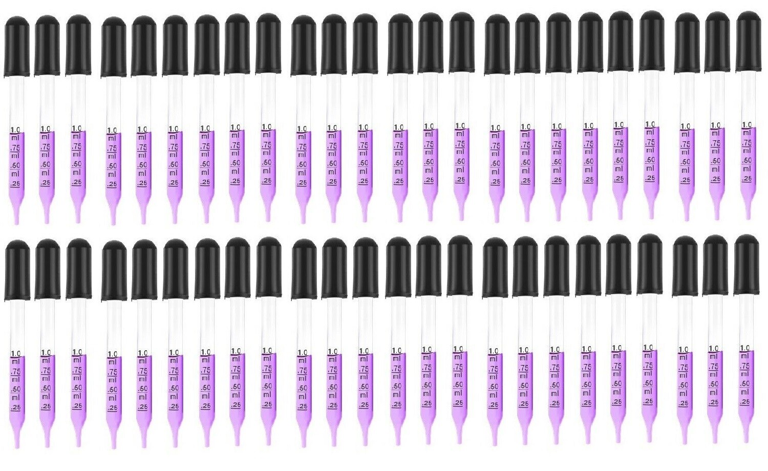 Lot of 12 24 48 and 96 Oils Medicine Art Eye Dropper Graduated 3″ Straight Tip