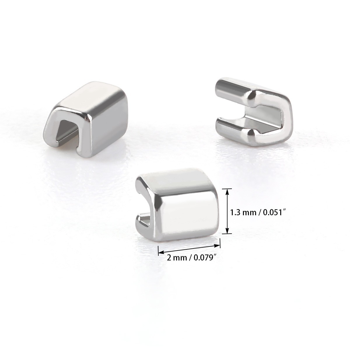 100pcs Dental Orthodontic Crimpable Hooks Stops Metal Stop Type for Arch Wire