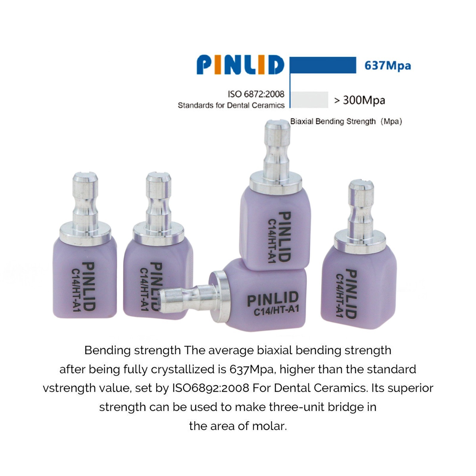 Dental C14 Glass Ceramic Block HT LT Emax Lithium Disilicate for CEREC CAD/CAM