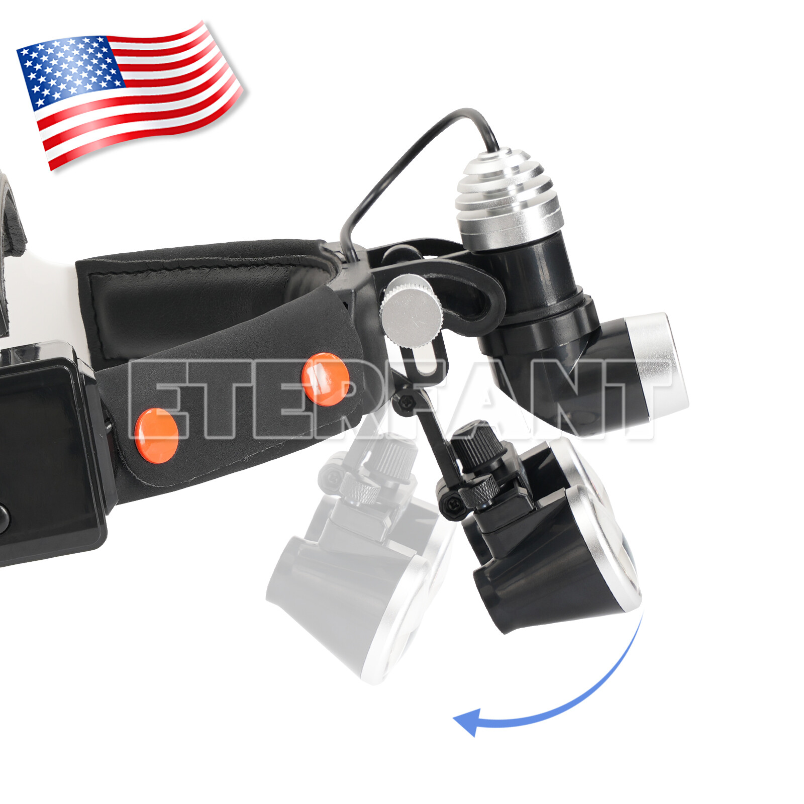 3.5X Dental 10W Headband Binocular Loupes Medical Magnifier LED Head Light US