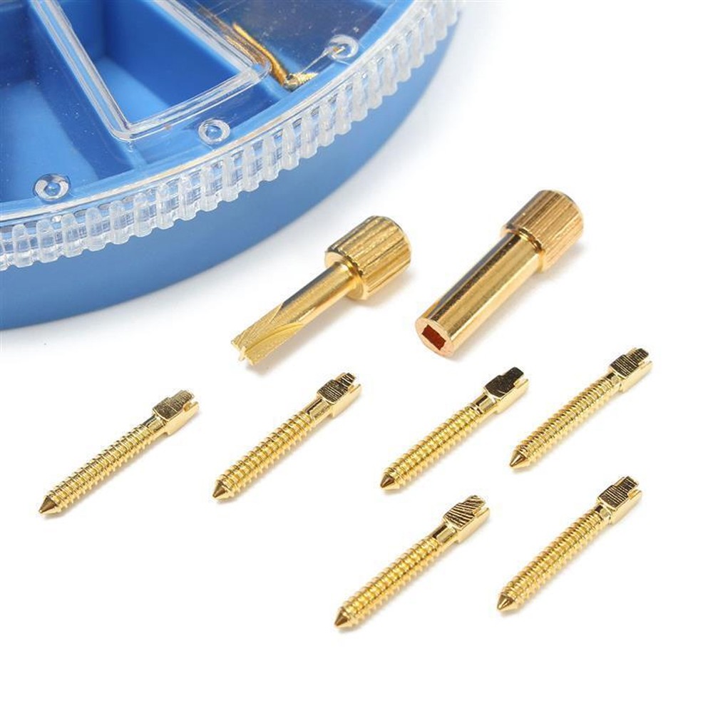 120/240pcs Dental Screw Post Completed Kit Silver/Gold Plated Endo Conical Pins