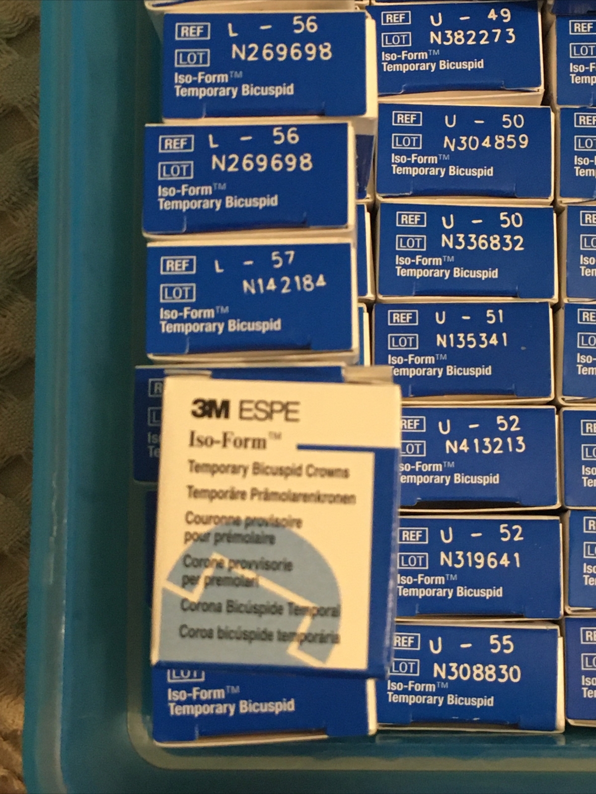 3M Iso-Form Temporary Bicuspid Dental Crowns 5Pk Lower SIZES READ DROPBOX- 1 Box