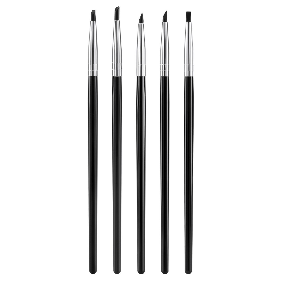 Dental Porcelain Brush Pens Tooth Silicone Brush Pen Different Shape 5Pcs /Set