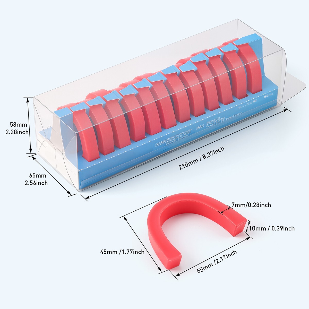Dental U Shape Wax Rim Model Base Plate Wax Occlusal Casting Bite Block