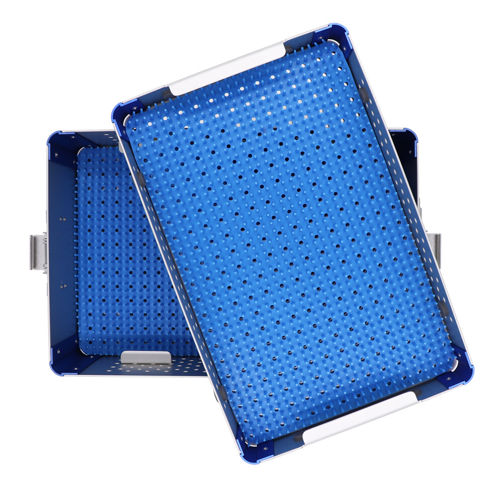 double layer sterilization tray case box 300*200*90mm surgical instrument，US