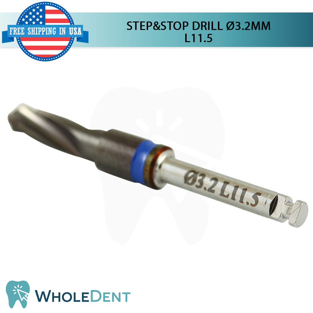 4 Integral DLC Step&Stop Drill Ø3.2 Set External Irrigation Pre Stopped Stopper