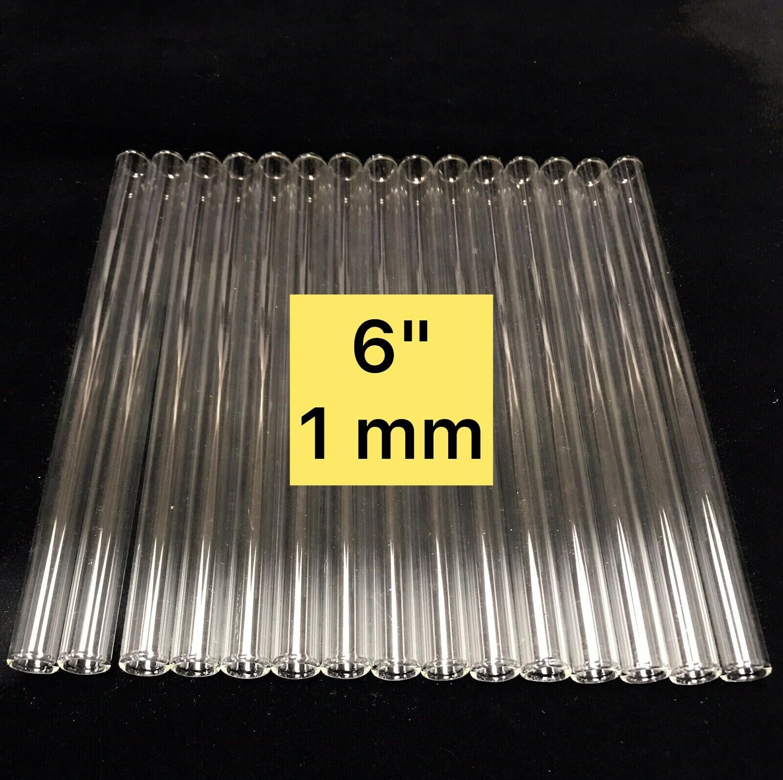 6″ Long Glass Blowing Tubes 10mm OD 8mm ID Tubing 1mm Wall choose quantity