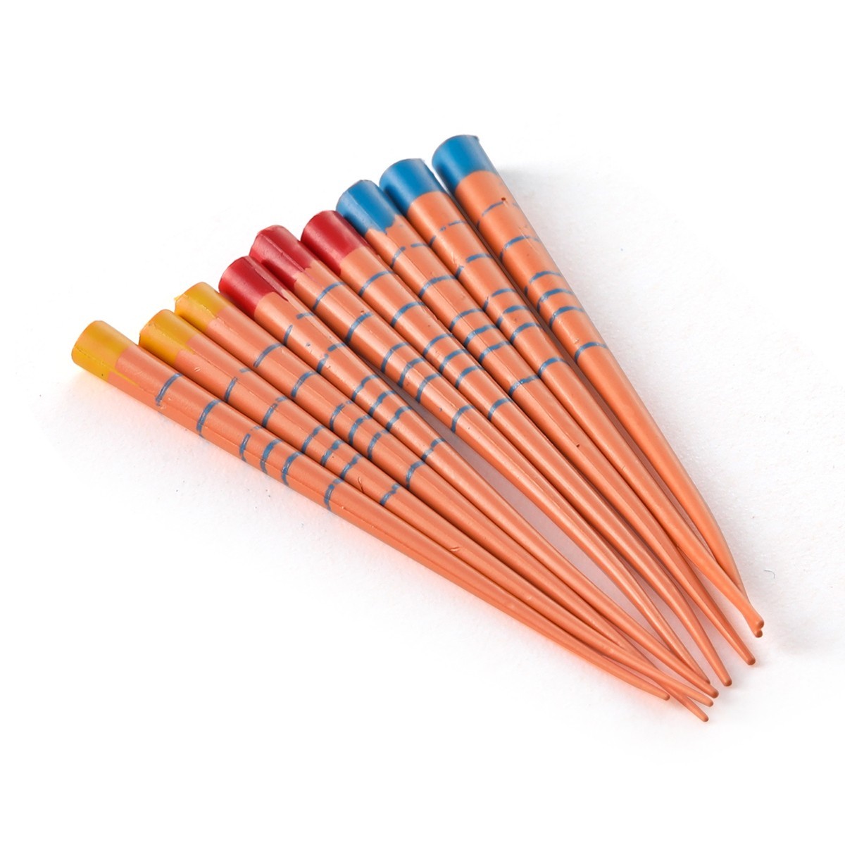 60Pcs Dental Endodontic Obturation Gutta Percha Points F1 F2 F3 & Scale