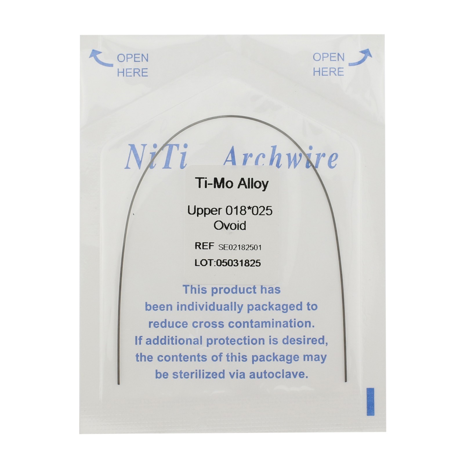 Dental Orthodontic Ti-Mo Titanium Molybdenum Alloy Arch Wires Ovoid Ormco TMA