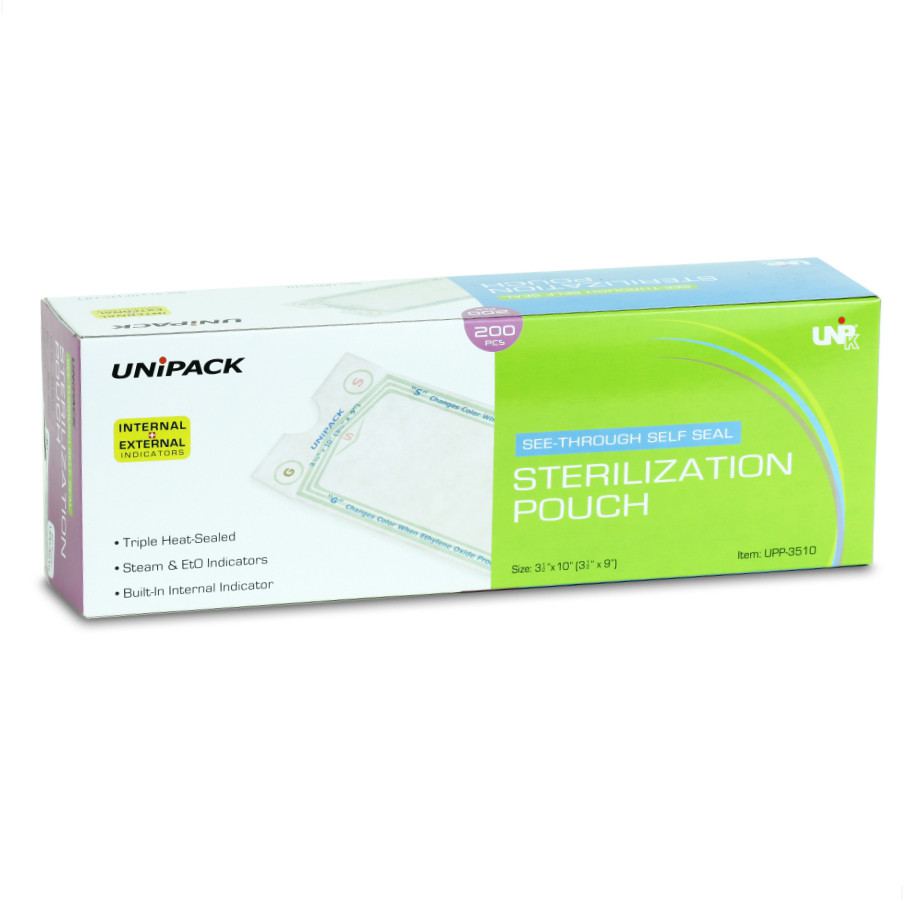 Sterilization Pouches, UniPACK, 2.25″ x 5″, 200/box, UPP-225