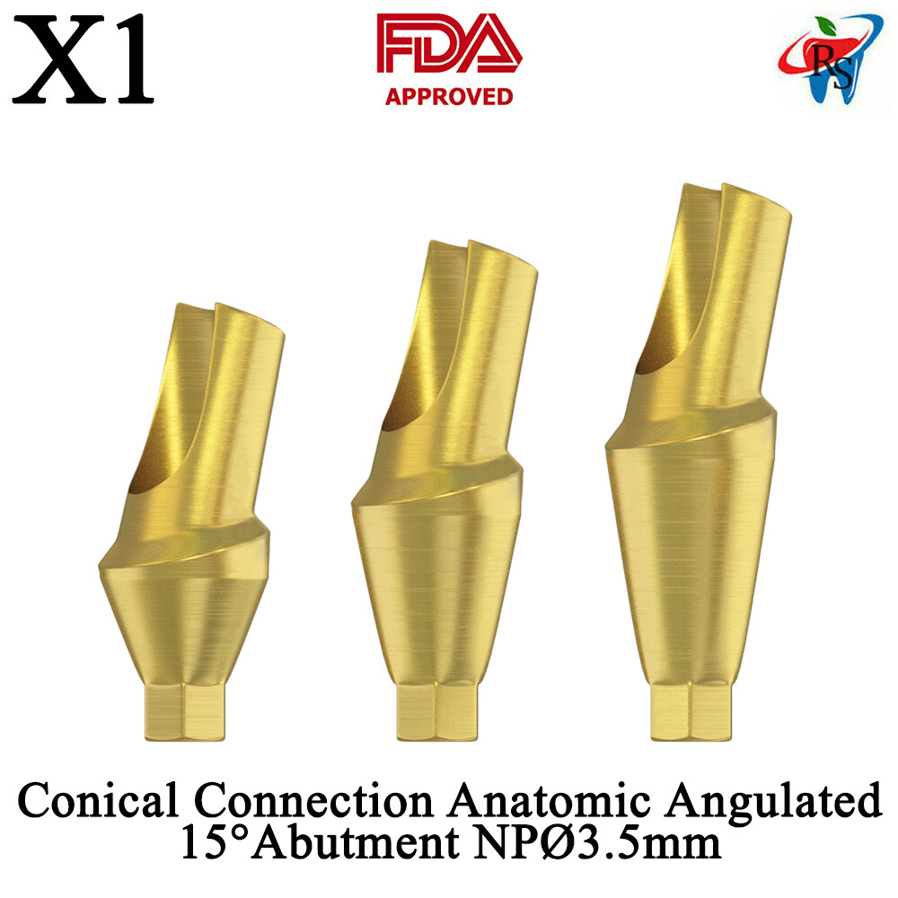 1pcs DSI Abutment Anatomic Angulated 15° Conical Connection NP Ø3.5mm 1.5-4.5mm
