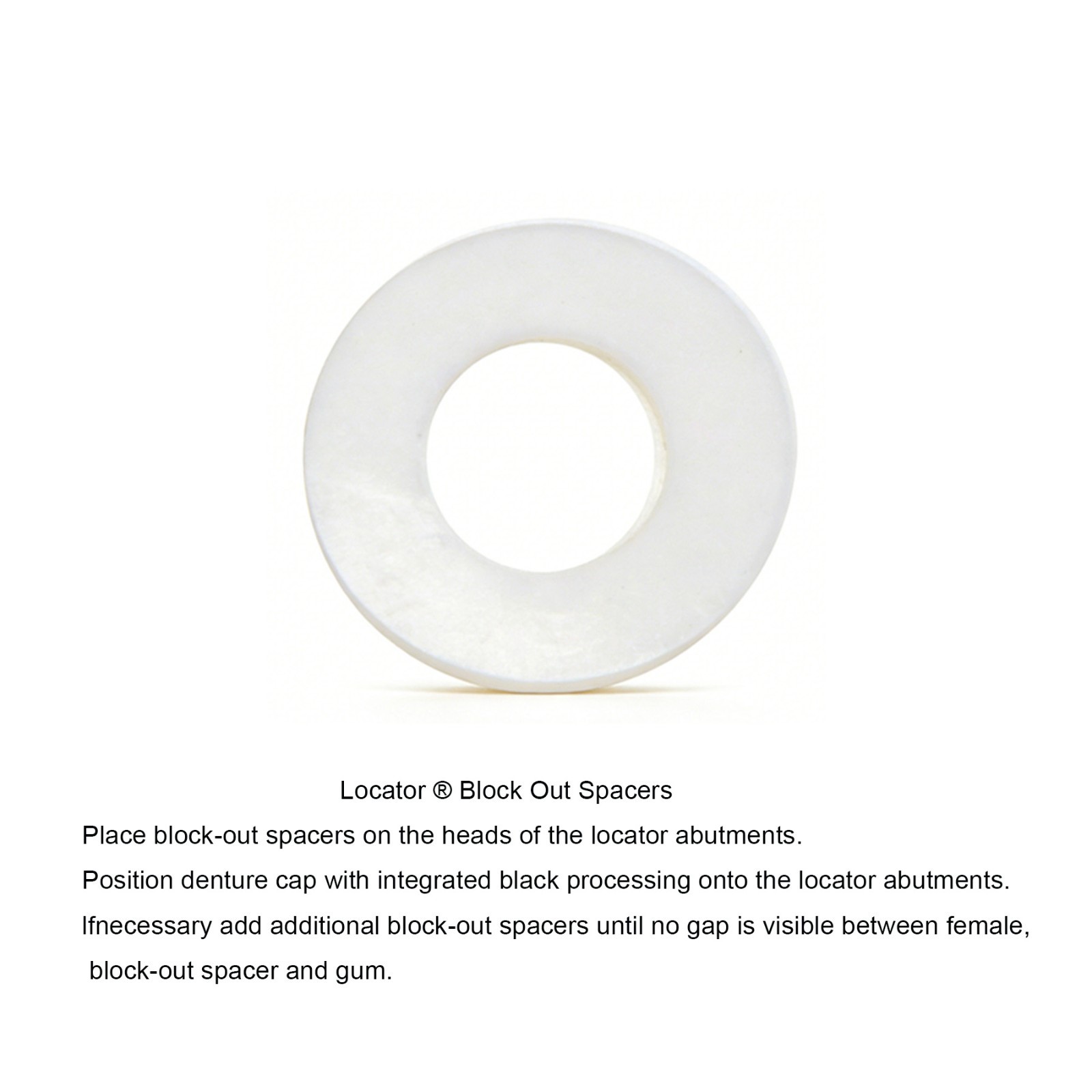 4/PK Dental Standard Extended Range Retention Cap fit Zest Locator Male Inserts