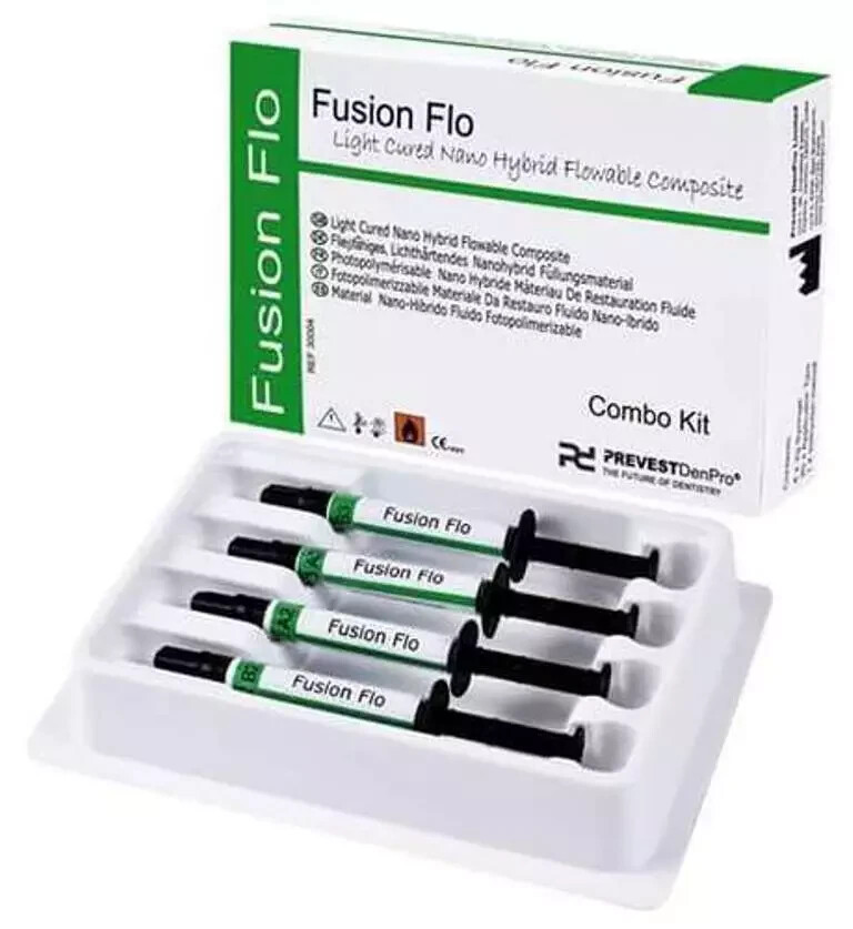 PREVEST FUSION FLO-Light Cured Nano Hybrid Flowable Composite 4 x 2g