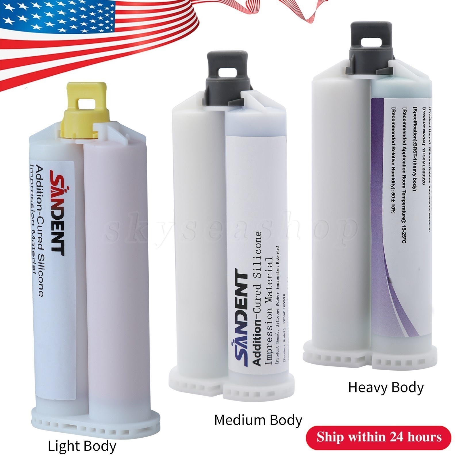 1-4 50ML VPS Impression Material Light/Medium/Heavy Body Fast/Regular Set HP PVS
