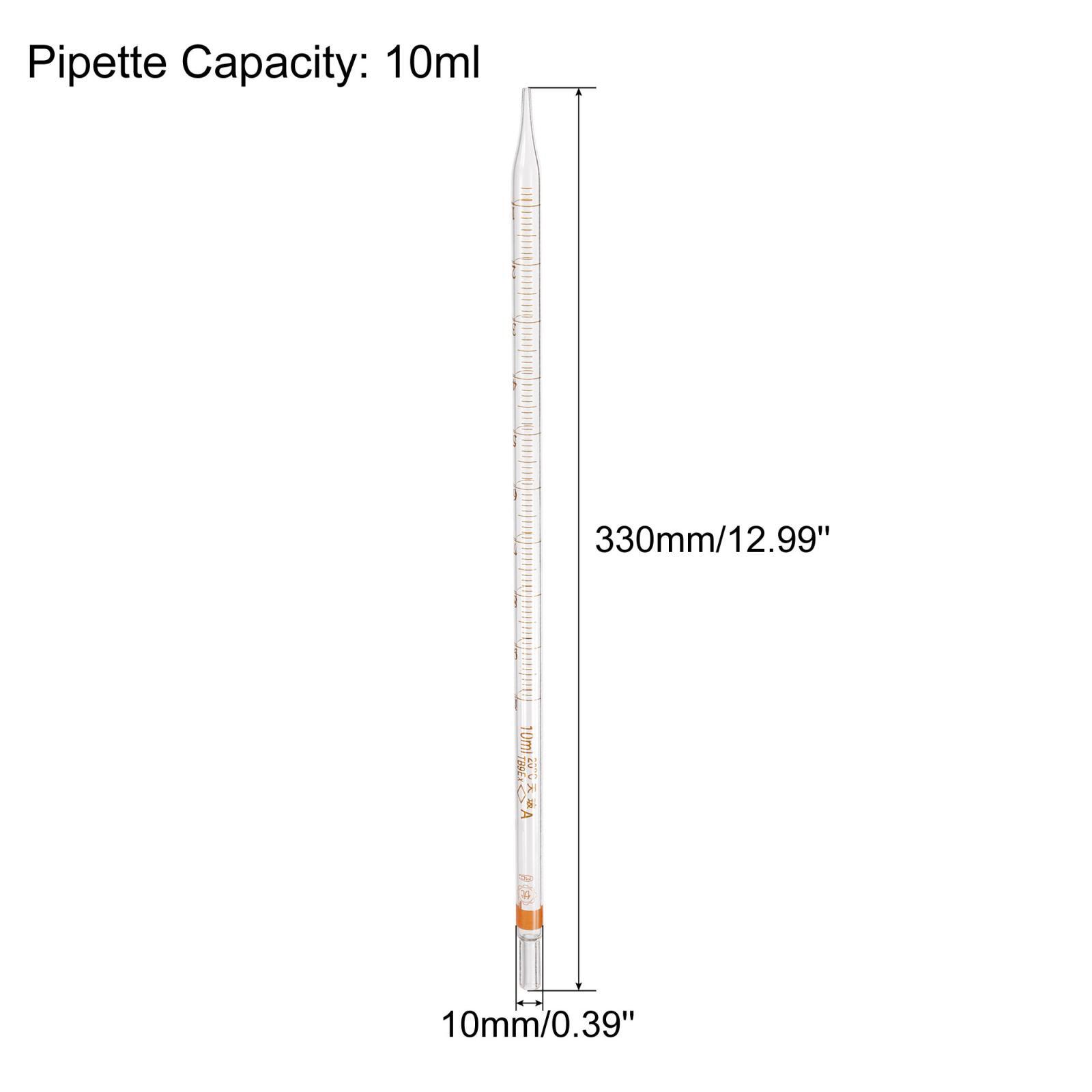 4 Pcs Graduated Dropper Pipettes 10ml Borosilicate Glass Pipette Clear