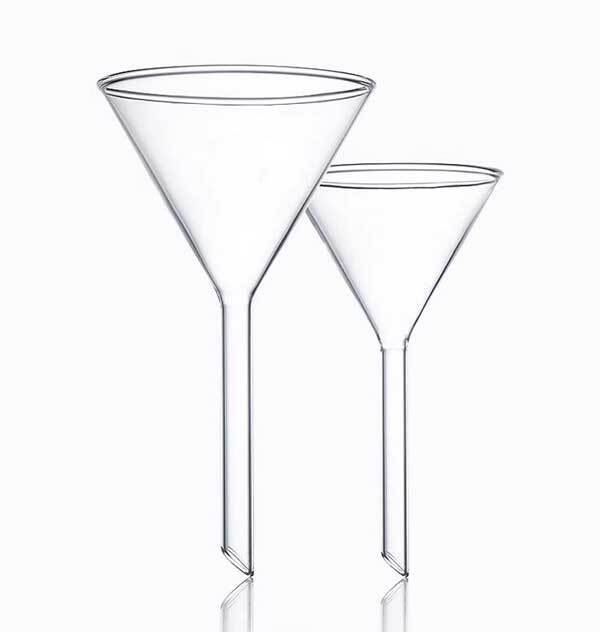 40mm – 150mm Transparent Glass Funnel w/ Short Stem Laboratory Glassware