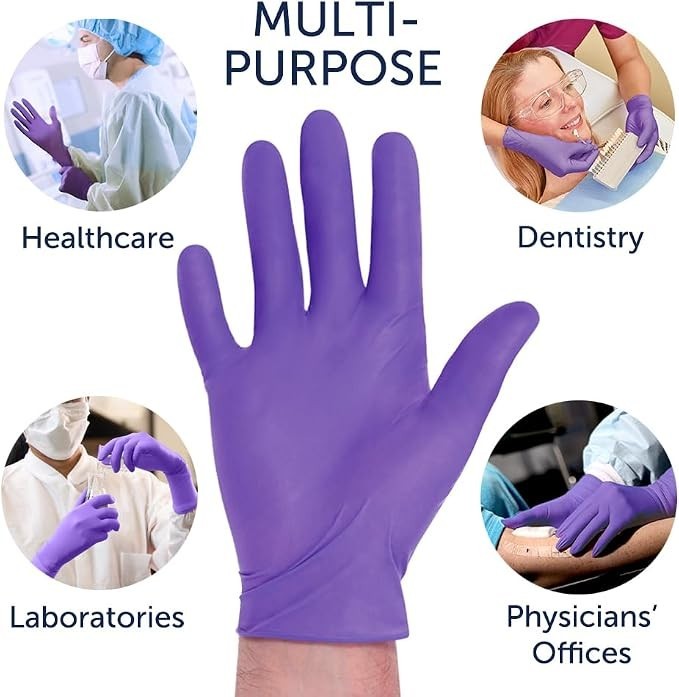 10 Boxes – HALYARD PURPLE Nitrile Powder Free Exam Gloves – Sizes: S, M, L, XL