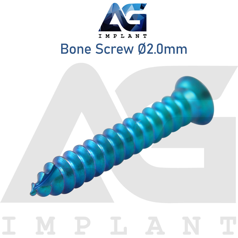 20 Titanium Screw Ø2.0mm Guided Regeneration GBR Dental Membrane Fix System