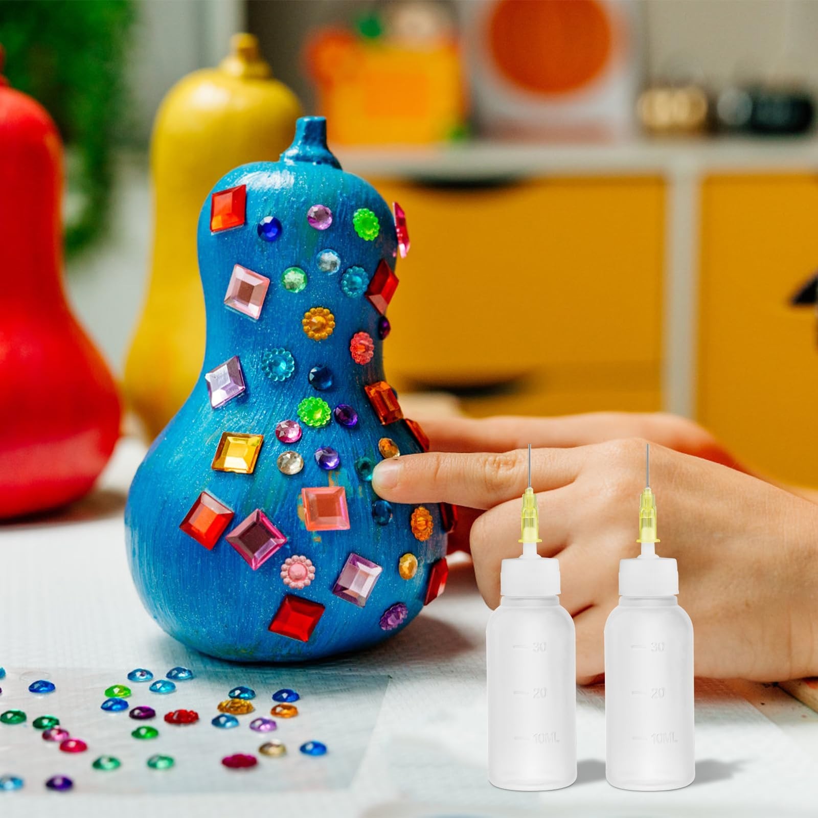 Ehoycq 30ml Glue Precision Tip Applicator Bottle,Needle Tip Squeeze Bottle with