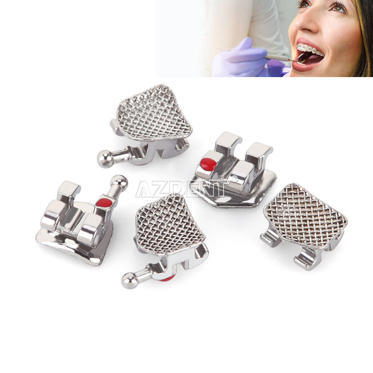 10 X Dental Orthodontic Brackets Mini/Standard MBT/Roth .022/018 Hooks 3/345 US