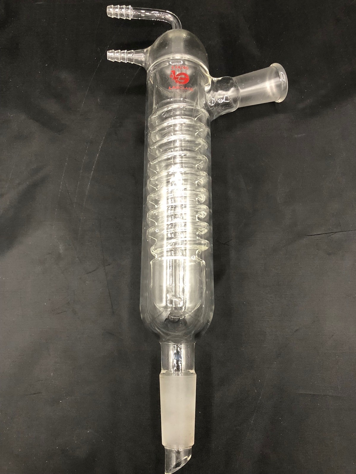 LABGLASS Glass 24/40 Outer 24/40 Inner Friedrichs Condenser 12mm HoseLG-4890-100