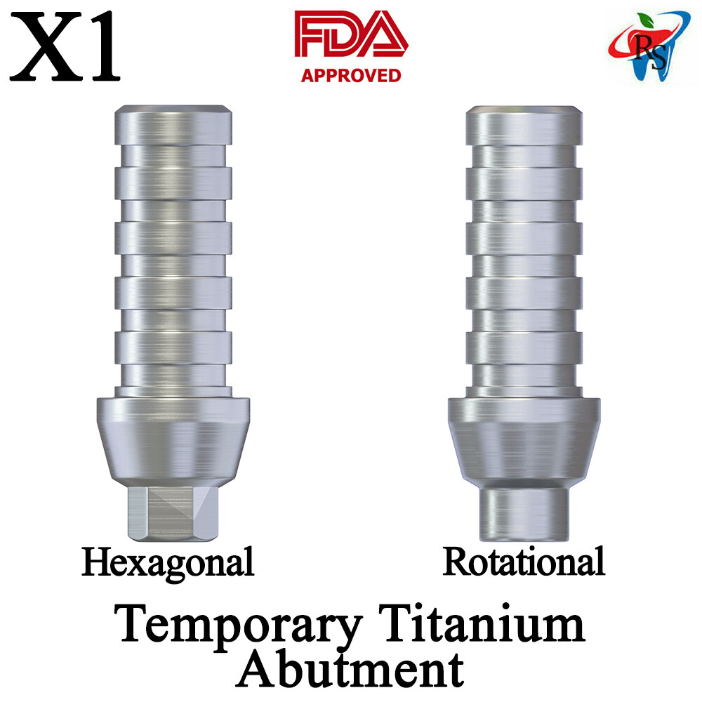 1pcs DSl Temporary Straight Titanium Abutment With Screw Internal Hex