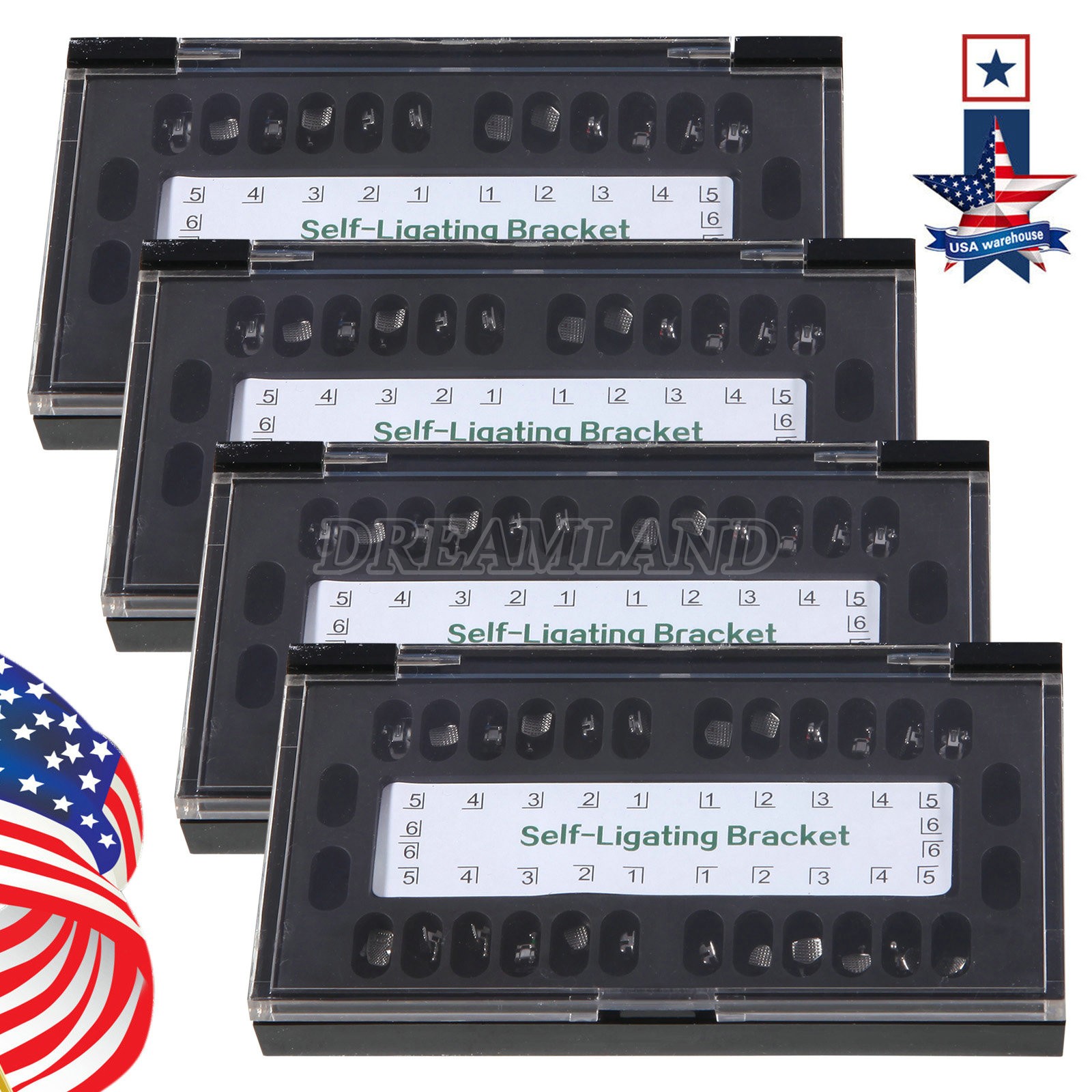 1 Pack Dental Orthodontic Bracket Braces Ceramic MBT 022 with 3-4-5 Hooks