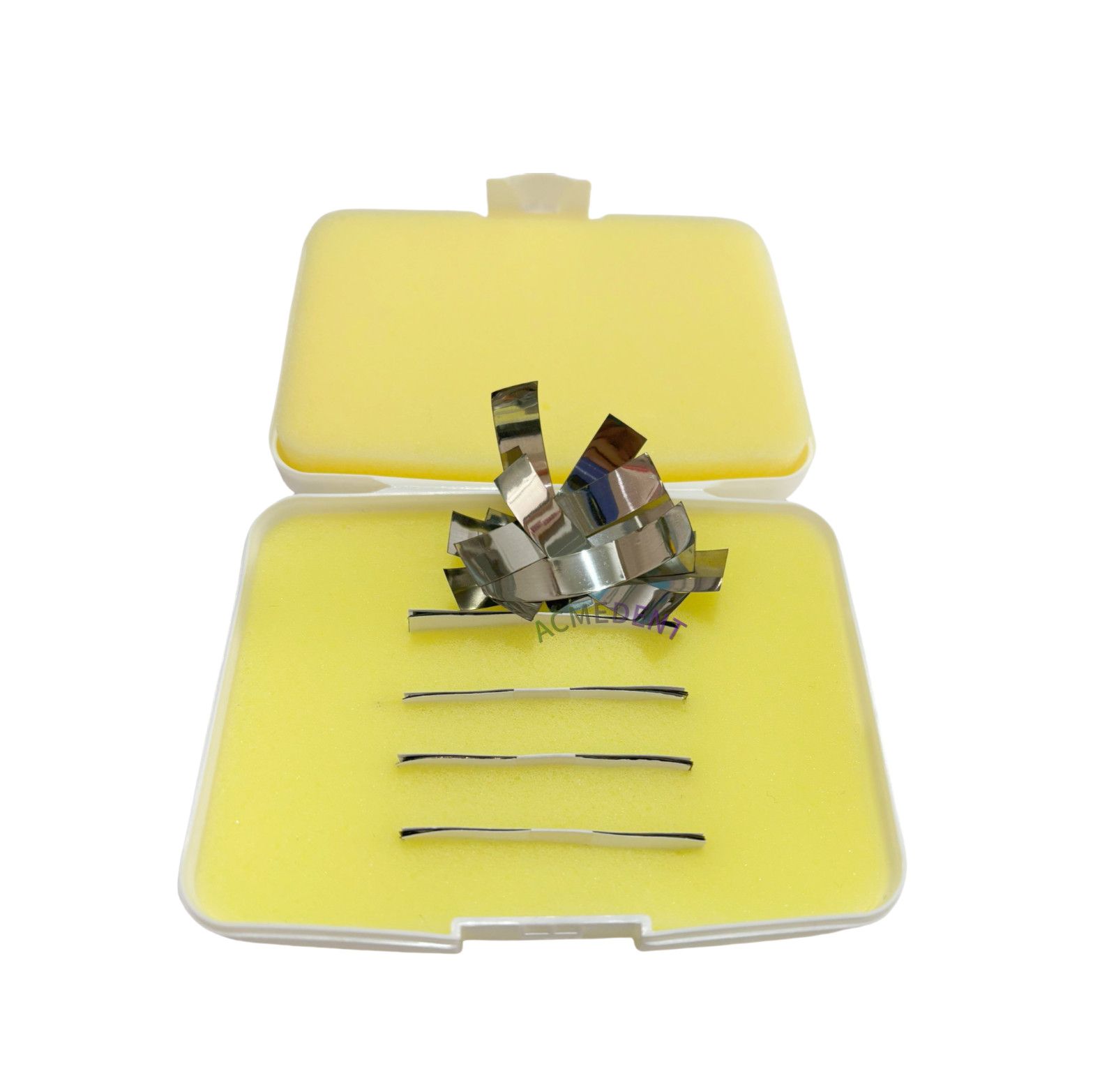 50Pc Dental Metallic Articulating Bite Film Strips Metal Shimstock Foil Implant