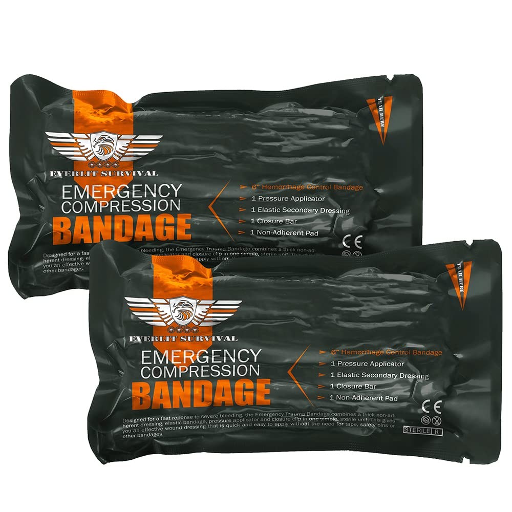 EVERLIT Israeli 6 Inch Emergency Bandage Compression 6 (Pack of 2)