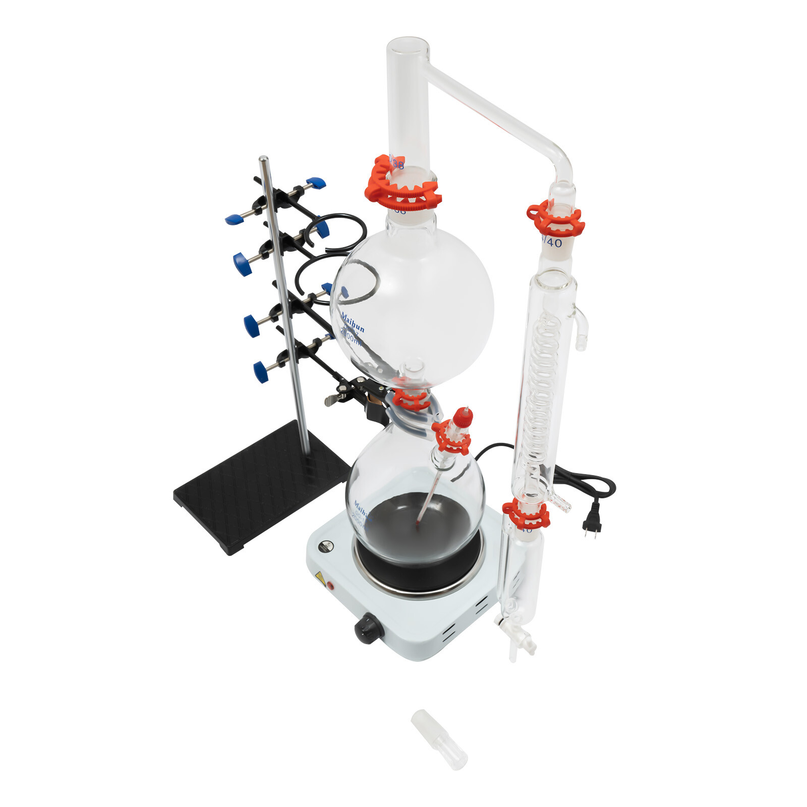 2000ml Essential Oil Steam Distillation Apparatus Kit Water Distiller Purifier