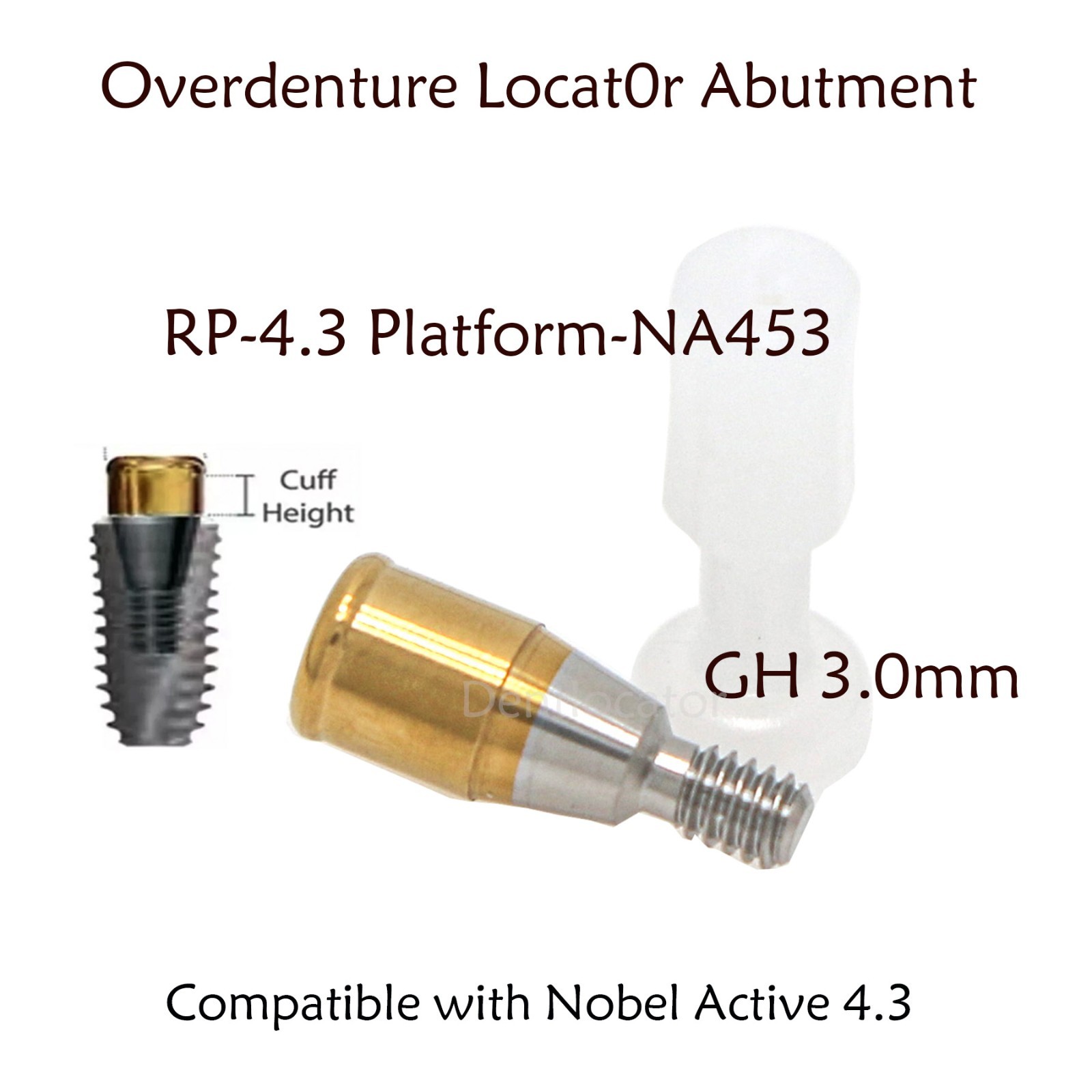 US For Nobel Active Locator Attachment Abutment NP/RP Conical Connection 1-5mm