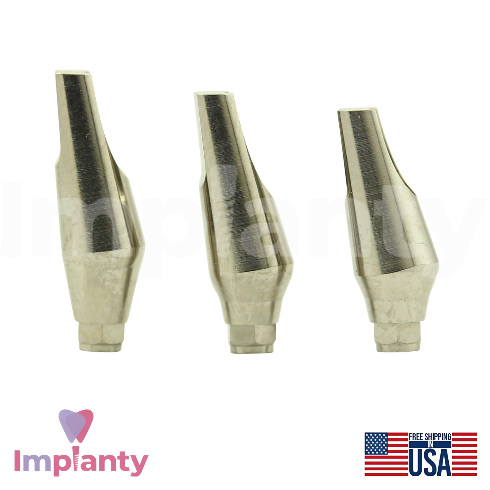 5x DENTlUM® Compatible Angled Dental Prosthetic 15° Ø4.5mm Int Hex Connection