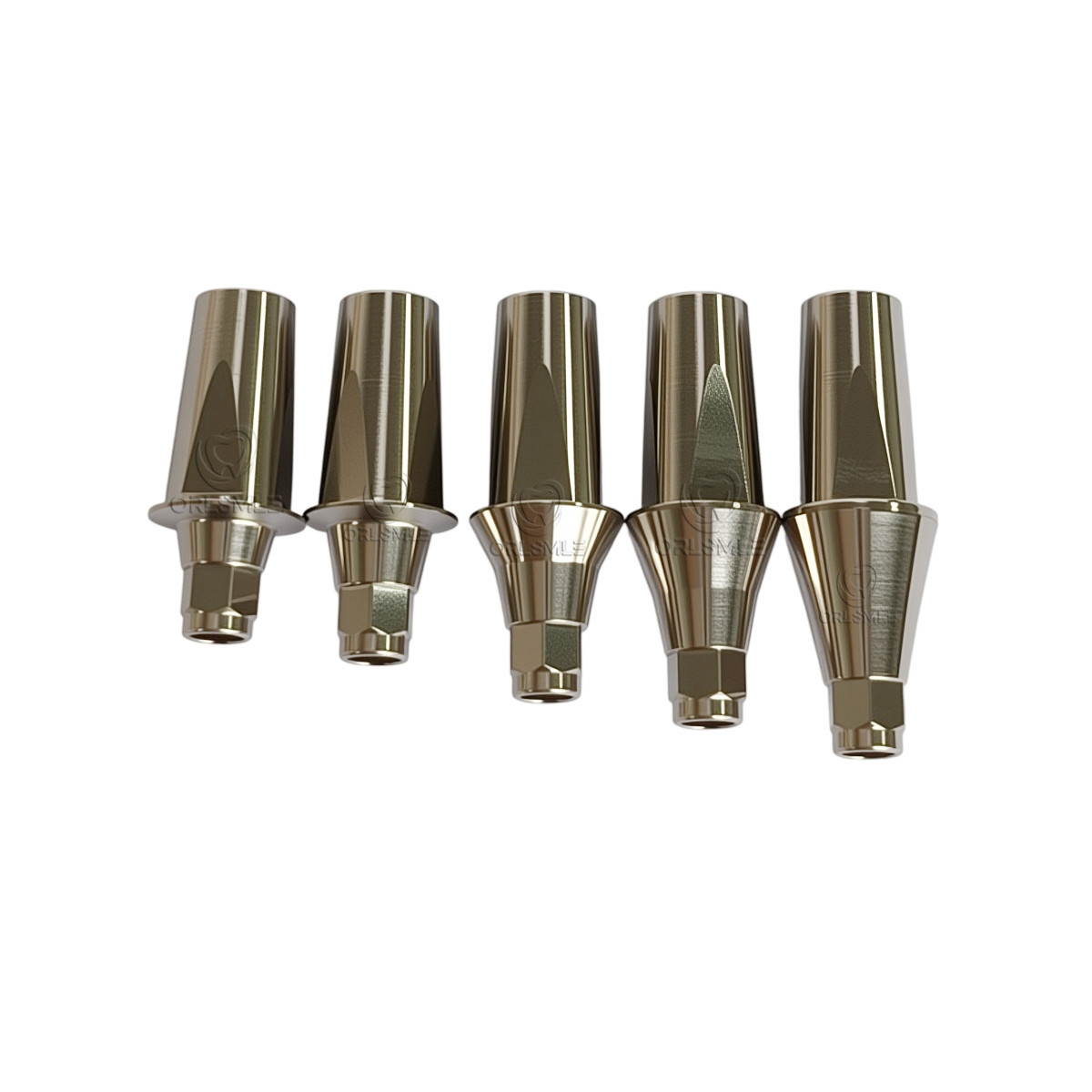 Titanium straight abutment compatible with ICX platform D5.0 with screw