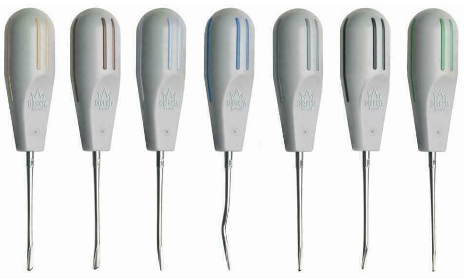 Directa Luxator Maximum Tactility Tooth Extraction Tools 7 Pc Assorted Kit